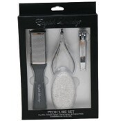 Wholesale - 4pc ENGLISH LAUNDRY STAINLESS STEEL PEDICURE SET C/P 72, UPC: 191631028829